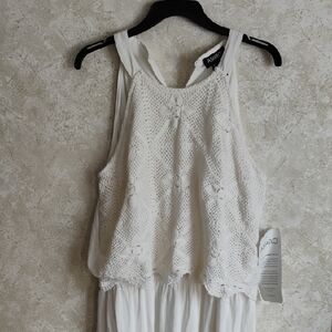 NWT Ashro Ivory Crochet Tank Top